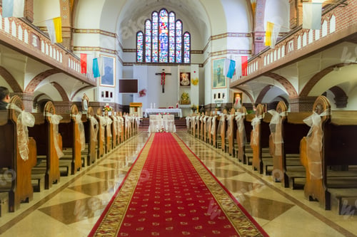 Preview: Altar in the church before the wedding