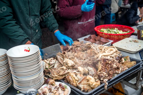 Preview: Traditional Chinese market stalls, steaming lamb soup, and haggis on a winter's day