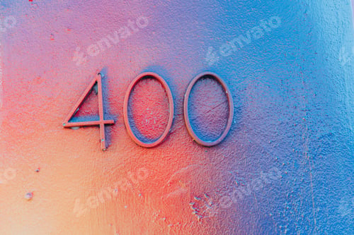 Preview: Number 400 on colorful background