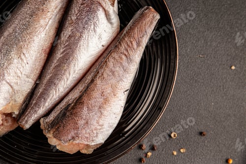 Preview: Hake raw fish seafood healthy food main course ingredient appetizer fresh food