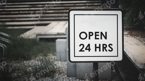 Preview: Open the sign board outside of the cafe before going inside.