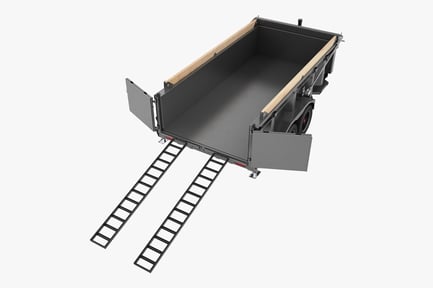 Preview: Open Heavy Duty Dump Trailer with Ramps