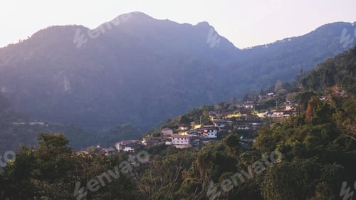 Preview: Landscape view of the rural village in the mountains