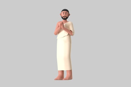Preview: Muslim man in prayer attire
