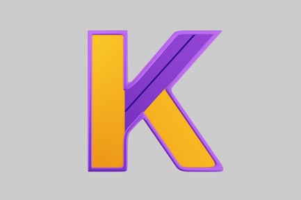 Preview: Letter k - floral