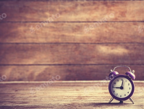 Preview: Retro alarm clock on a table