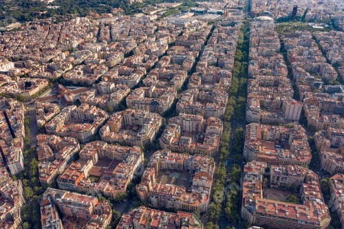 Preview: Barcelona City Aerial View