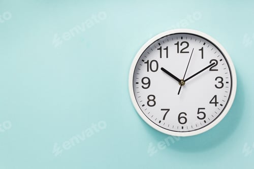 Preview: wall clock at abstract background