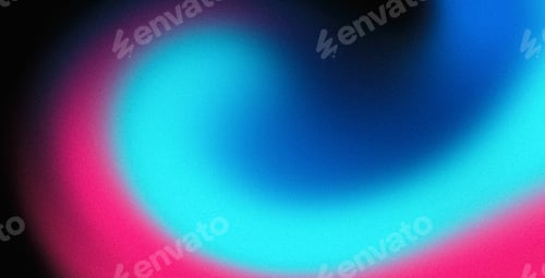 Preview: Blue pink neon color grainy background, vibrant abstract swirl for poster cover web header design