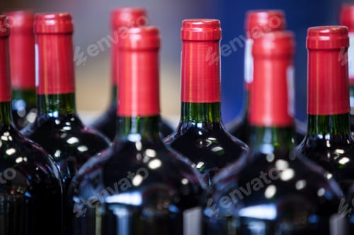 Preview: Close-up of wine bottles