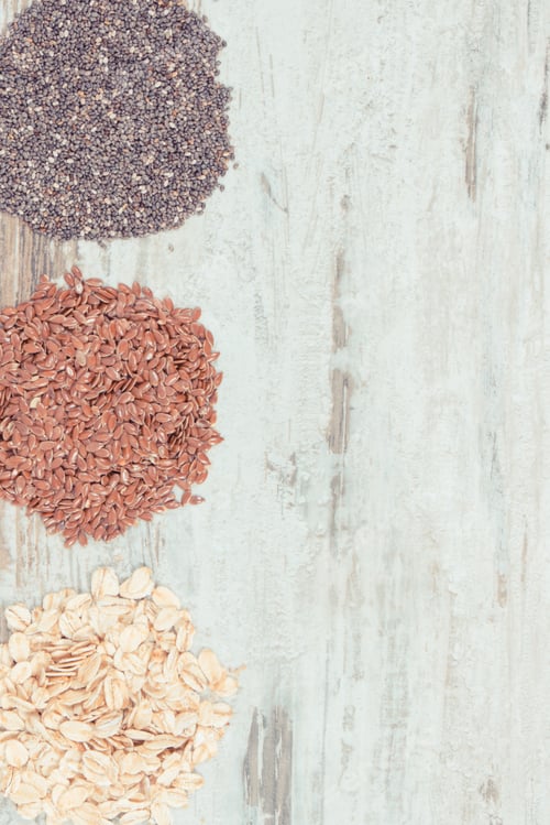 Preview: Vintage photo, Healthy food containing natural vitamins and dietary fiber, copy space for text