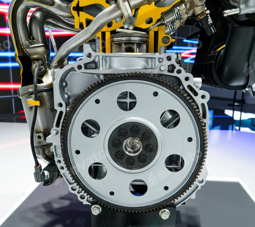 Preview: Metallic Background Of The Internal Diesel Truck Engine Or Car Engine.