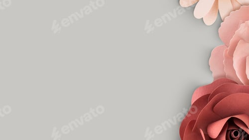 Preview: Flowers on gray template