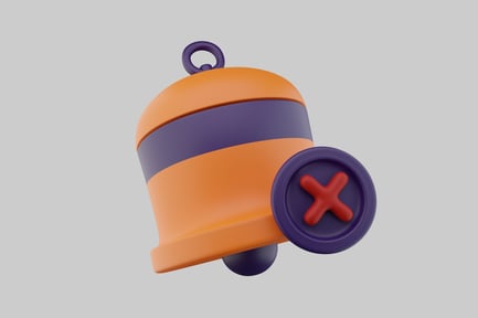 Preview: Notification bell muted orange purple