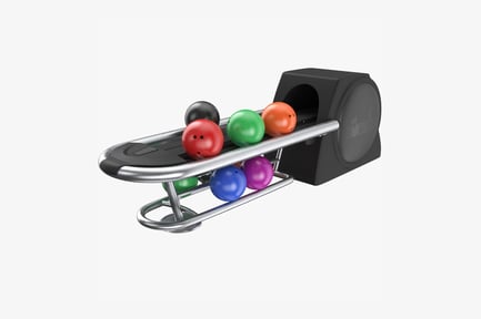 Preview: Bowling Ball Return with Multicolored Balls At an Angle