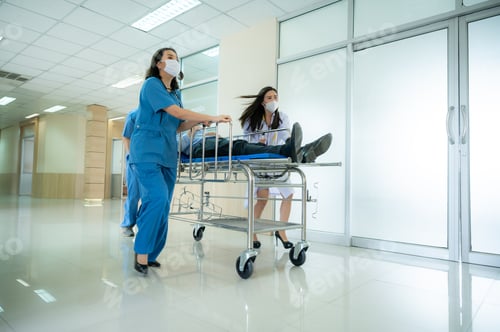 Preview: emergency patient concept, professional doctor working for help emergency patient at hospital