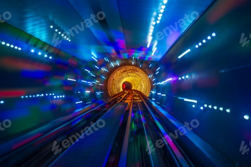 Preview: Motion blur in the Shanghai Sightseeing Tunnel