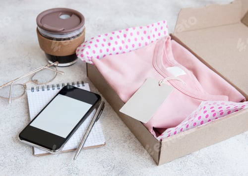 Preview: Pink Shirt and Coffee Mug on Desk