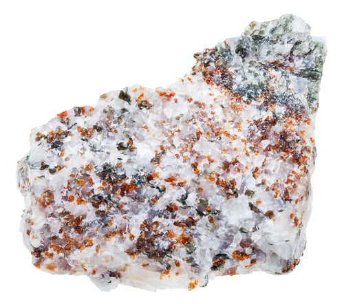 Preview: Calcite stone with Chondrodite and Diopside