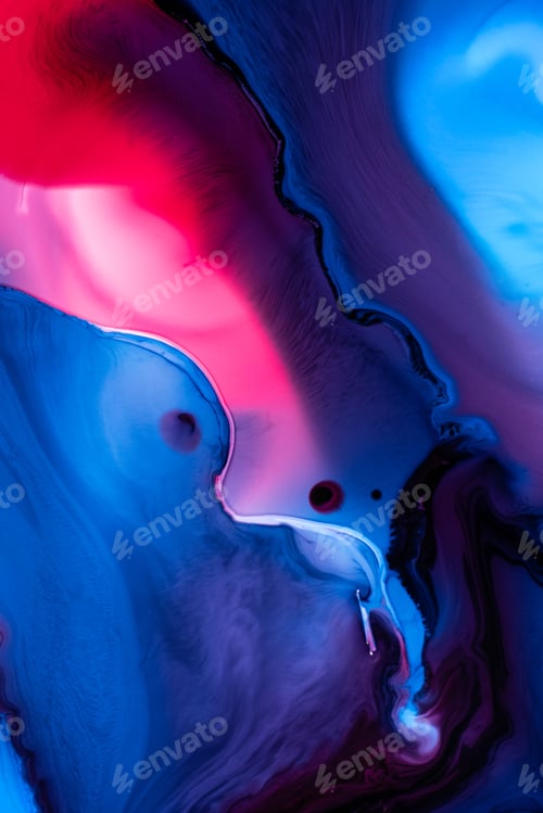 Preview: Abstract flow of liquid paints in mix