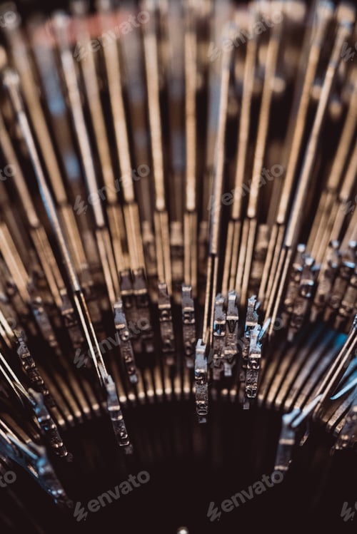 Preview: Closeup sorts of typewriter