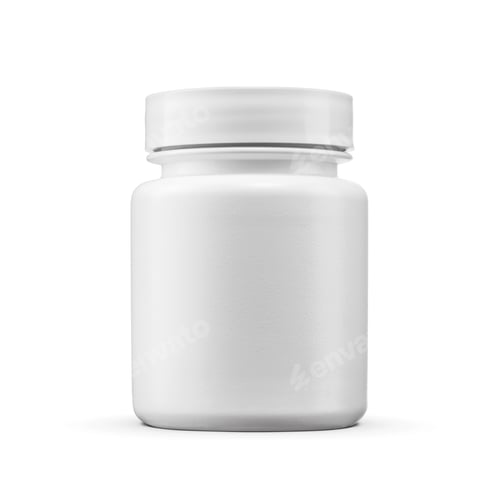 Preview: White Medicine Bottle on White Background