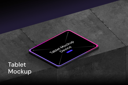 Visualização: Maquete de tablet