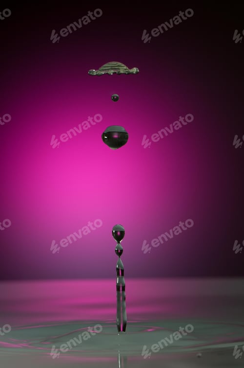 Preview: Splash of colorful liquid with high speed flash