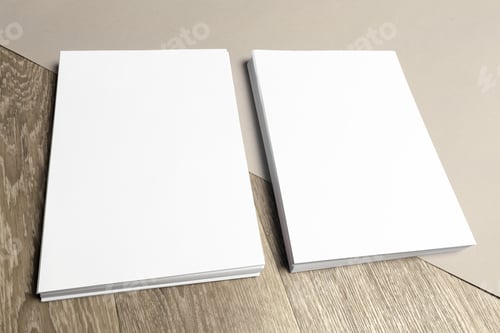 Preview: Blank paper on wood table
