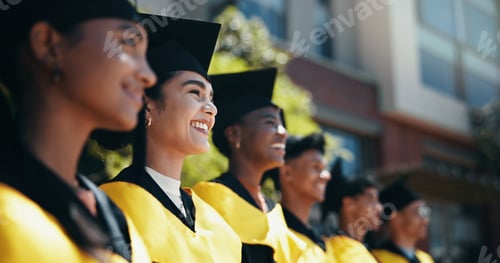 Preview: Graduation, success and event for celebration, group and happy for education, diploma and scholarsh