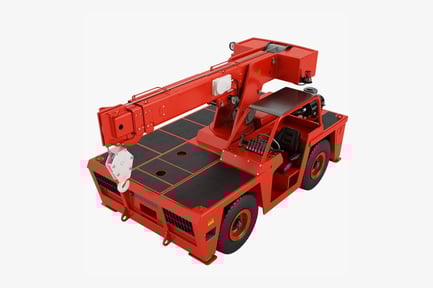 Aperçu: Grue de pont de transport industrielle rouge