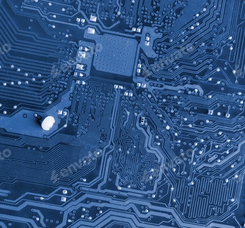 Preview: the abstract electronic circuit board lines, the connection components, beautiful rgb color