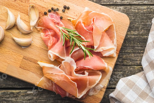Preview: Italian prosciutto crudo or jamon.