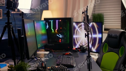 Preview: Slide view of streaming home studio