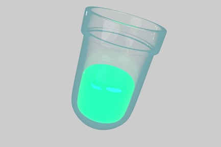 Preview: Glass with bright green liquid