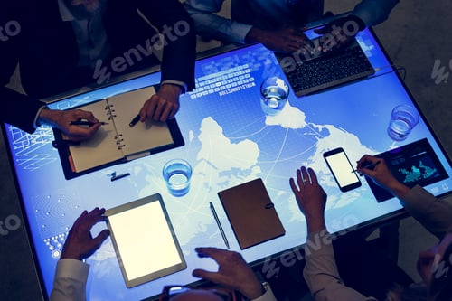 Preview: Digital devices in a cyber space table