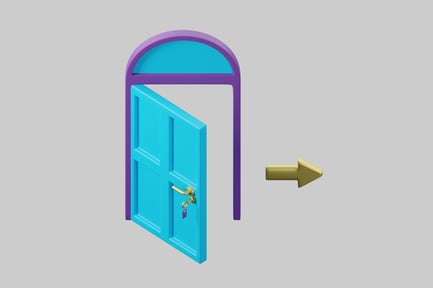 Preview: Opportunity door with arrow sign