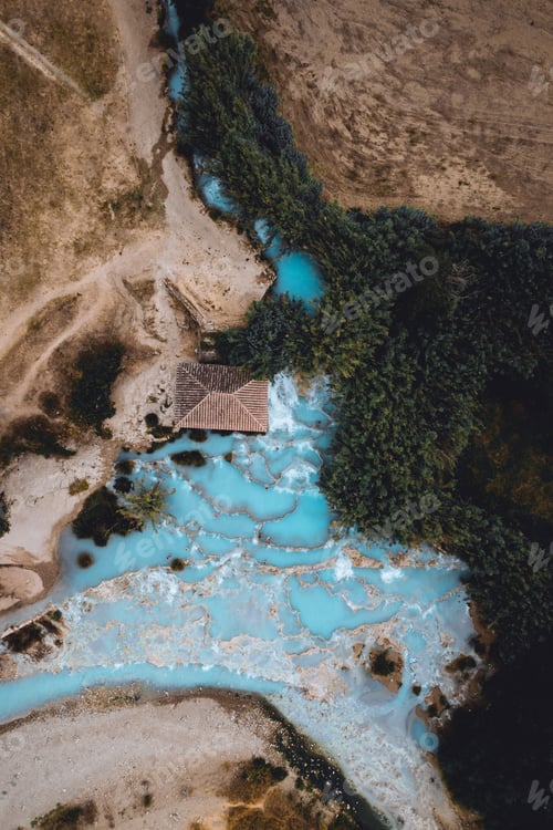 Preview: Saturnia thermal pool, Tuscany Italy. The thermal sulphurous water of Saturnia