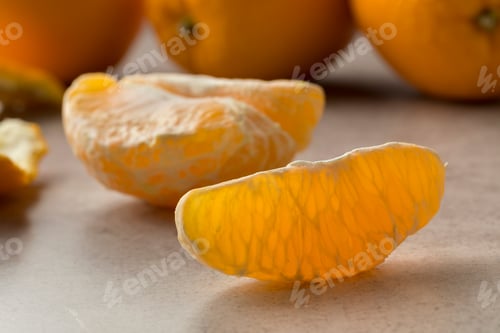 Preview: Fresh healthy orange segment closeup