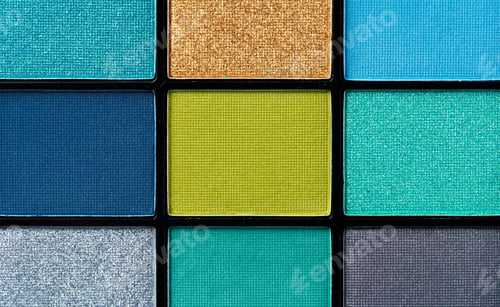 Preview: Make up colorful eyeshadow palettes, close up
