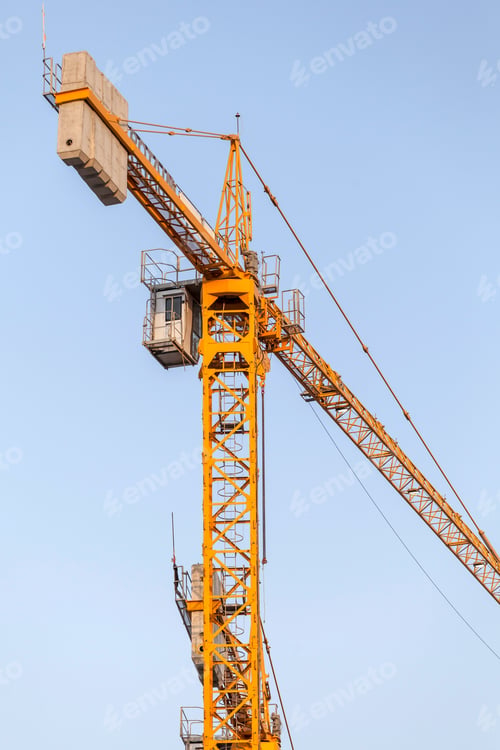 Preview: Construction crane against blue sky