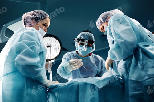 Preview: Surgeons Performing Operation in Hospital Operating Room