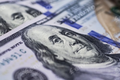 Preview: Macro shot of a 100 dollar.