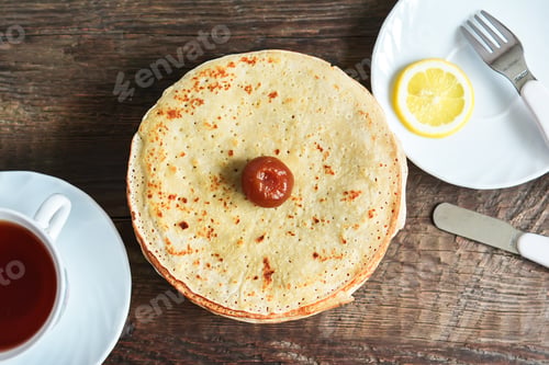 Preview: Baked pancakes on a plate