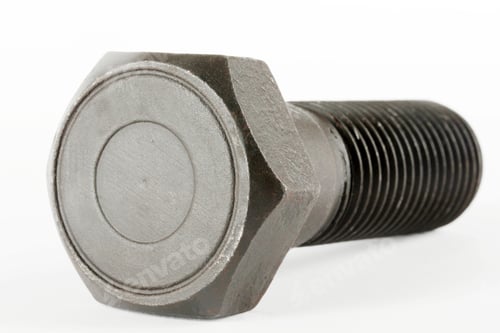 Preview: metal bolt on white background
