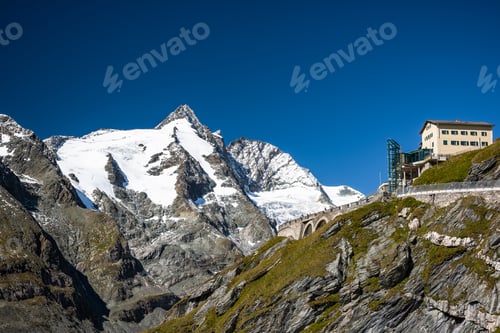 Preview: Grossglockner Glacier in Austria. Snow Capped Mountains Peaks