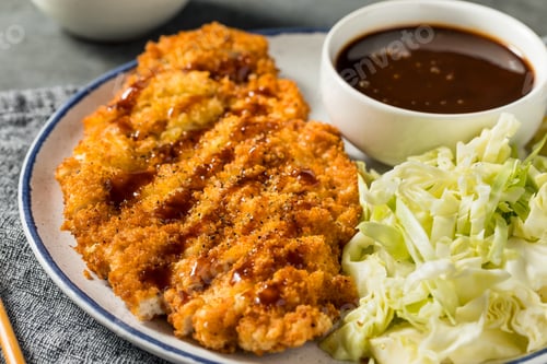 Preview: Homemade Japanese Chicken Katsu with Cabbage