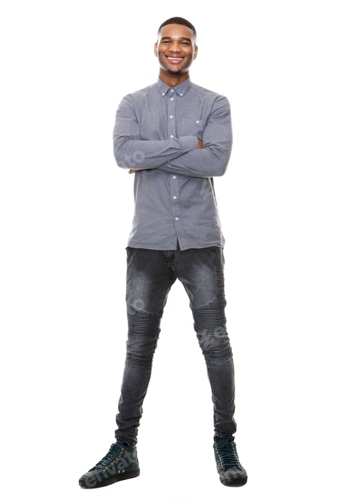 Preview: Full length portrait of a happy african american man