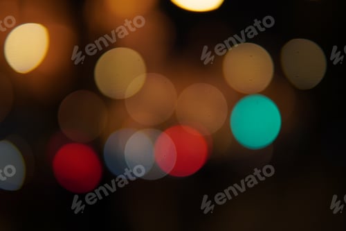 Preview: Closeup shot of blurred overlapping light circles