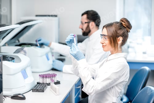 Preview: Laboratory assistants making analysis